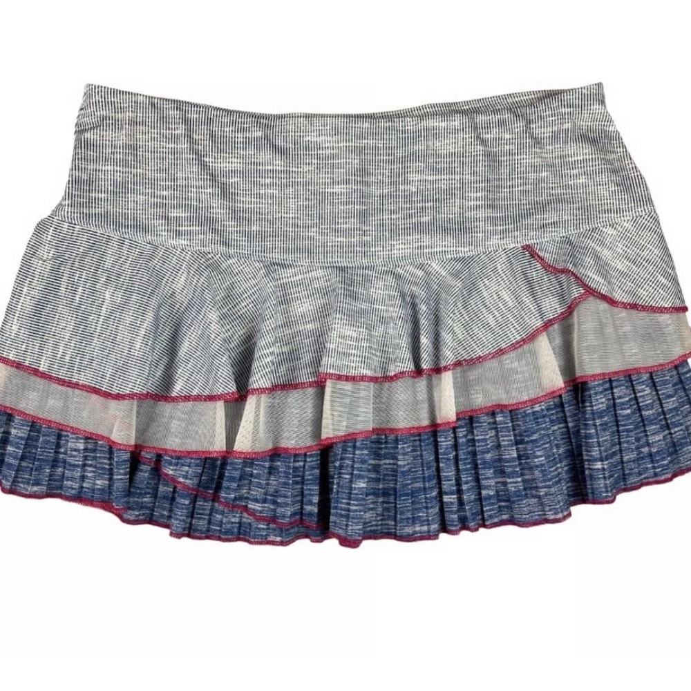 Lucky in Love Blue and White Mini Skirt